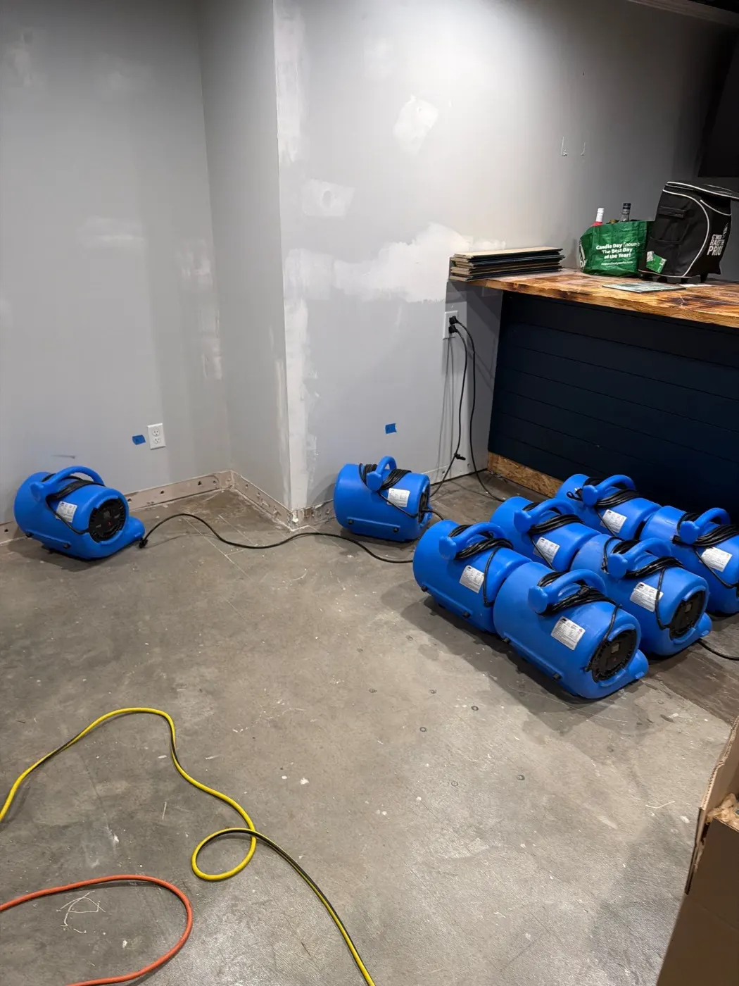 IICRC certified drying setup in Delaware County, IN